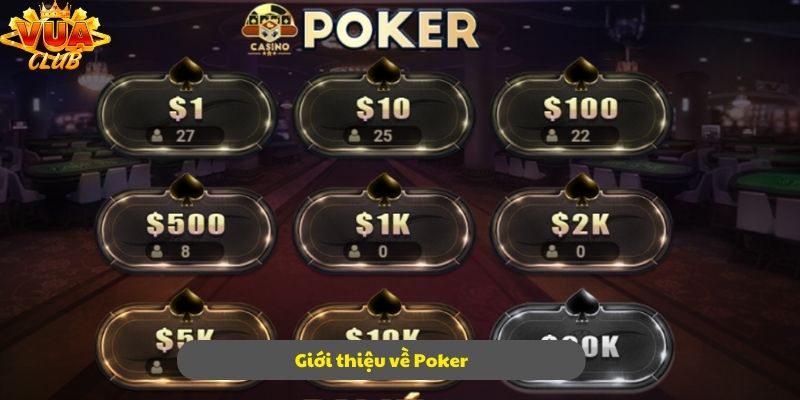 Poker được giới thiệu qua những thông tin cơ bản